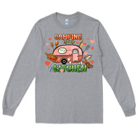 Heather Grey camping is my kitchen Long Sleeve Tee - NancyCooperArtShop