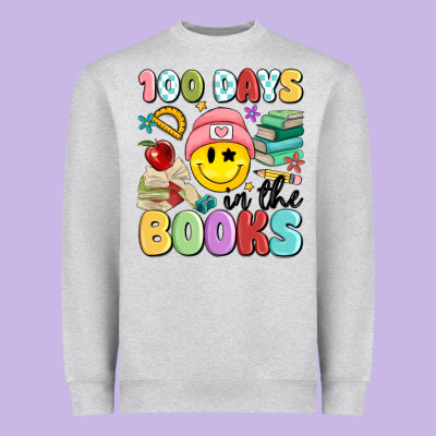 100 Days In The Books Heavyweight Sweatshirt Designed By Maliassmallbusiness