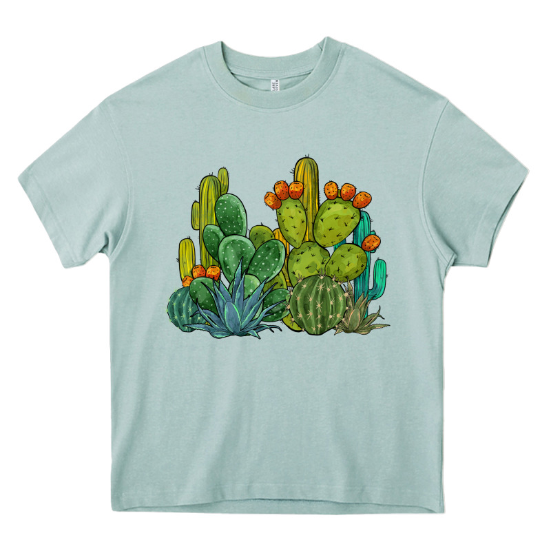Watercolor Cactus Heavy Core Tee by BarkalooDesign | Teevron