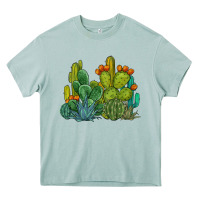 Arona watercolor cactus Heavy Core Tee - BarkalooDesign