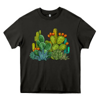 Asphalt watercolor cactus Heavy Core Tee - BarkalooDesign