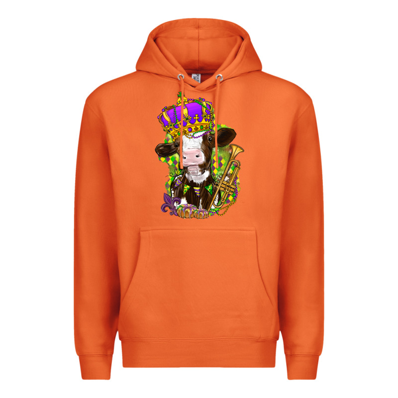 Mardi Gras Cow Premium Hoodie by HowdyJamesFarm | Teevron