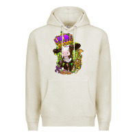 Oatmeal Heather Mardi Gras Cow Premium Hoodie - HowdyJamesFarm