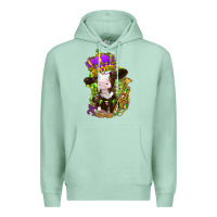 Seafoam Mardi Gras Cow Premium Hoodie - HowdyJamesFarm