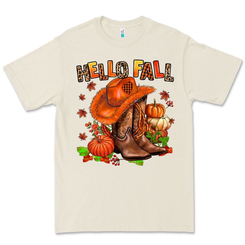 Hello Fall Pumpkins  Cowgirl  And Roses Premium Tee by AdoDesignShop | Teevron