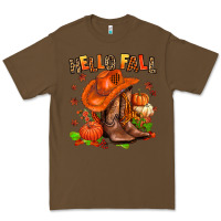 Cacao hello fall pumpkins  cowgirl  and roses Premium Tee - AdoDesignShop