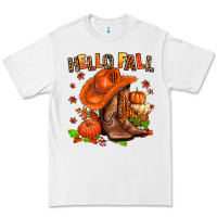 White hello fall pumpkins  cowgirl  and roses Premium Tee - AdoDesignShop