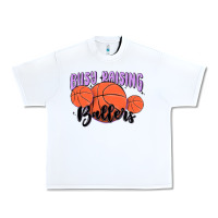 White busy raising ballers Urban Heavy Tee - MaliasSmallBusiness
