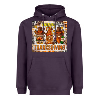 Plum Happy Thanksgiving gnomes Heavyweight Hoodie - NancyCooperArtShop