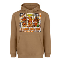 Toasted Coconut Happy Thanksgiving gnomes Heavyweight Hoodie - NancyCooperArtShop
