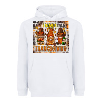 White Happy Thanksgiving gnomes Heavyweight Hoodie - NancyCooperArtShop