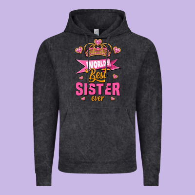 World's Best Sister Ever Vintage Hoodie Designed By Jasminsmagicworld