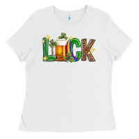 White St. Patrick's Day luck beer Ladies Tee - Neo Western