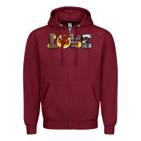 Burgundy love crawfish western mardi gras Zipper Hoodie - Jasminsmagicworld