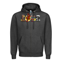 Charcoal Heather love crawfish western mardi gras Zipper Hoodie - Jasminsmagicworld