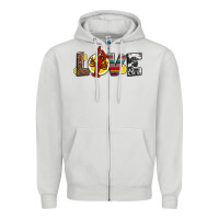 Dove Grey love crawfish western mardi gras Zipper Hoodie - Jasminsmagicworld