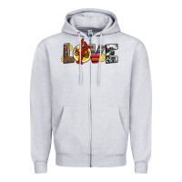 Heather Grey love crawfish western mardi gras Zipper Hoodie - Jasminsmagicworld