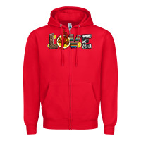 Red love crawfish western mardi gras Zipper Hoodie - Jasminsmagicworld