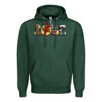 Sports Green love crawfish western mardi gras Zipper Hoodie - Jasminsmagicworld