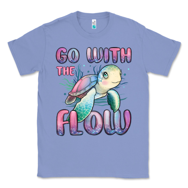Go With Flow Turtle Classic Tee by MaliasSmallBusiness | Teevron