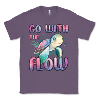 Lavender go with flow turtle Classic Tee - MaliasSmallBusiness