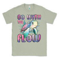 Matcha go with flow turtle Classic Tee - MaliasSmallBusiness