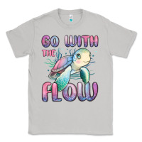 Moon Dust go with flow turtle Classic Tee - MaliasSmallBusiness