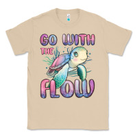 Mushroom go with flow turtle Classic Tee - MaliasSmallBusiness