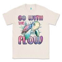 Natural go with flow turtle Classic Tee - MaliasSmallBusiness