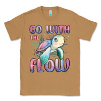 Toasted Coconut go with flow turtle Classic Tee - MaliasSmallBusiness