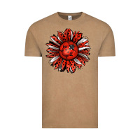 Vintage Coffee Ladybug Sunflower Vintage Tee - Jasminsmagicworld
