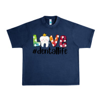 Navy love dentallife Urban Heavy Tee - AdoDesignShop