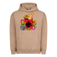 Pigment Burro Western Football Coffee cup Urban Hoodie - FaDigitalArtStudio