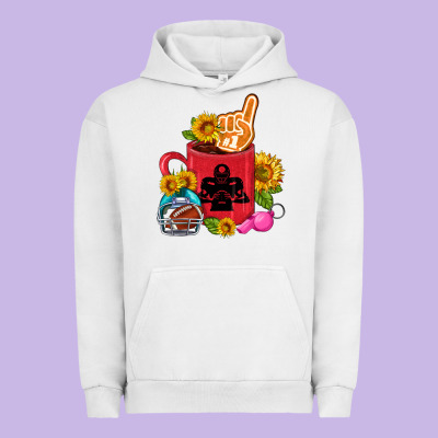 Western Football Coffee Cup Urban Hoodie Designed By Fadigitalartstudio