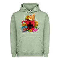 Pigment Oil Green Western Football Coffee cup Urban Hoodie - FaDigitalArtStudio
