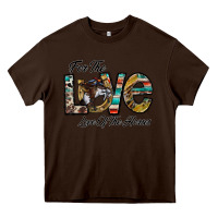 Chocolate Brown for the love love of the horses Heavy Core Tee - CowhideDigitalArt