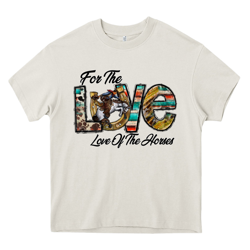 For The Love Love Of The Horses Heavy Core Tee by CowhideDigitalArt | Teevron