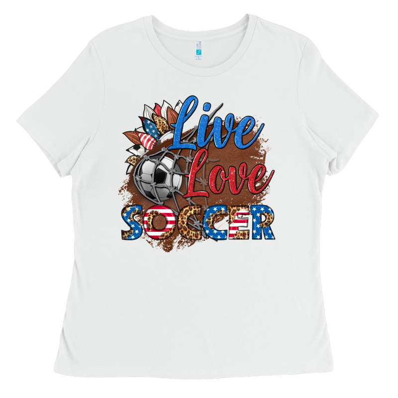 Live Love Soccer Ladies Tee by HRA Design Shop | Teevron