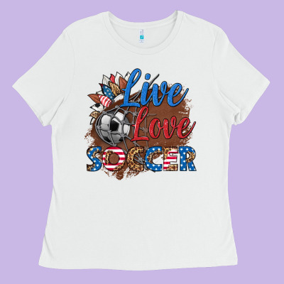 Live Love Soccer Ladies Tee Designed By Hra Design Shop