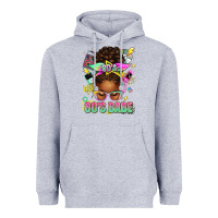 Heather Grey 80's babe afro messy bun Heavyweight Hoodie - texasbilliewilder