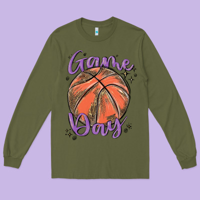 Game Day Long Sleeve Tee Designed By Maliassmallbusiness