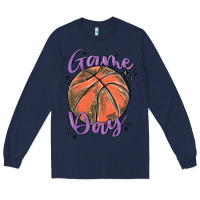 Navy game day Long Sleeve Tee - MaliasSmallBusiness