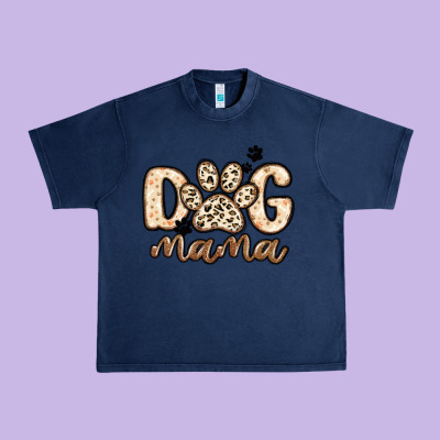 Dog Mama Urban Heavy Tee Designed By Maliassmallbusiness