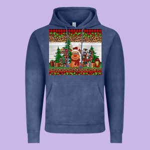 Joy Reindeer Vintage Hoodie Designed By Jasminsmagicworld
