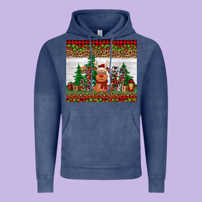 Joy Reindeer Vintage Hoodie Designed By Jasminsmagicworld