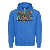 True Royal show mom brown calf Zipper Hoodie - BarkalooDesign