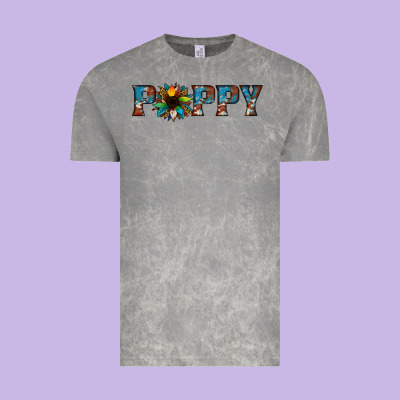 Poppy Cowhide Sunflower Vintage Tee Designed By Jasminsmagicworld
