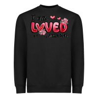 Black i am loved john 3 16 Heavyweight Sweatshirt - MaliasSmallBusiness