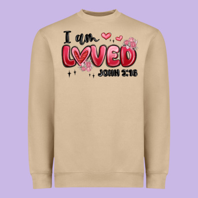 I Am Loved John 3 16 Heavyweight Sweatshirt Designed By Maliassmallbusiness