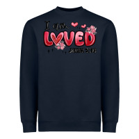 Navy i am loved john 3 16 Heavyweight Sweatshirt - MaliasSmallBusiness